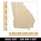 Georgia State Silhouette Unfinished Wood Shape Piece Cutout for DIY Craft Projects